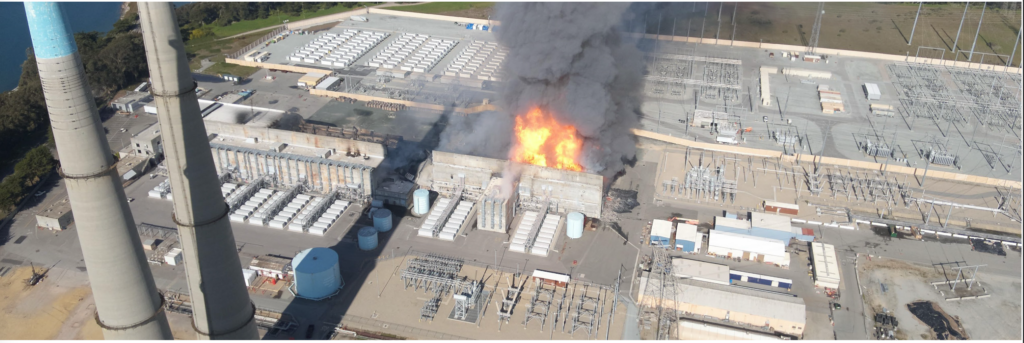 Moss Landing energy storage fire incident reference